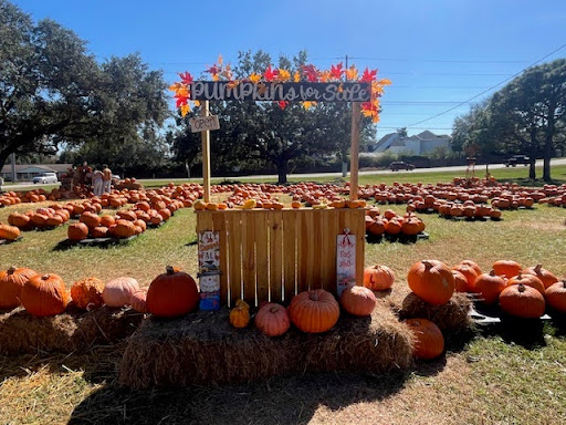 A pumpkin stand at the Presbyterian Church in the Highlands