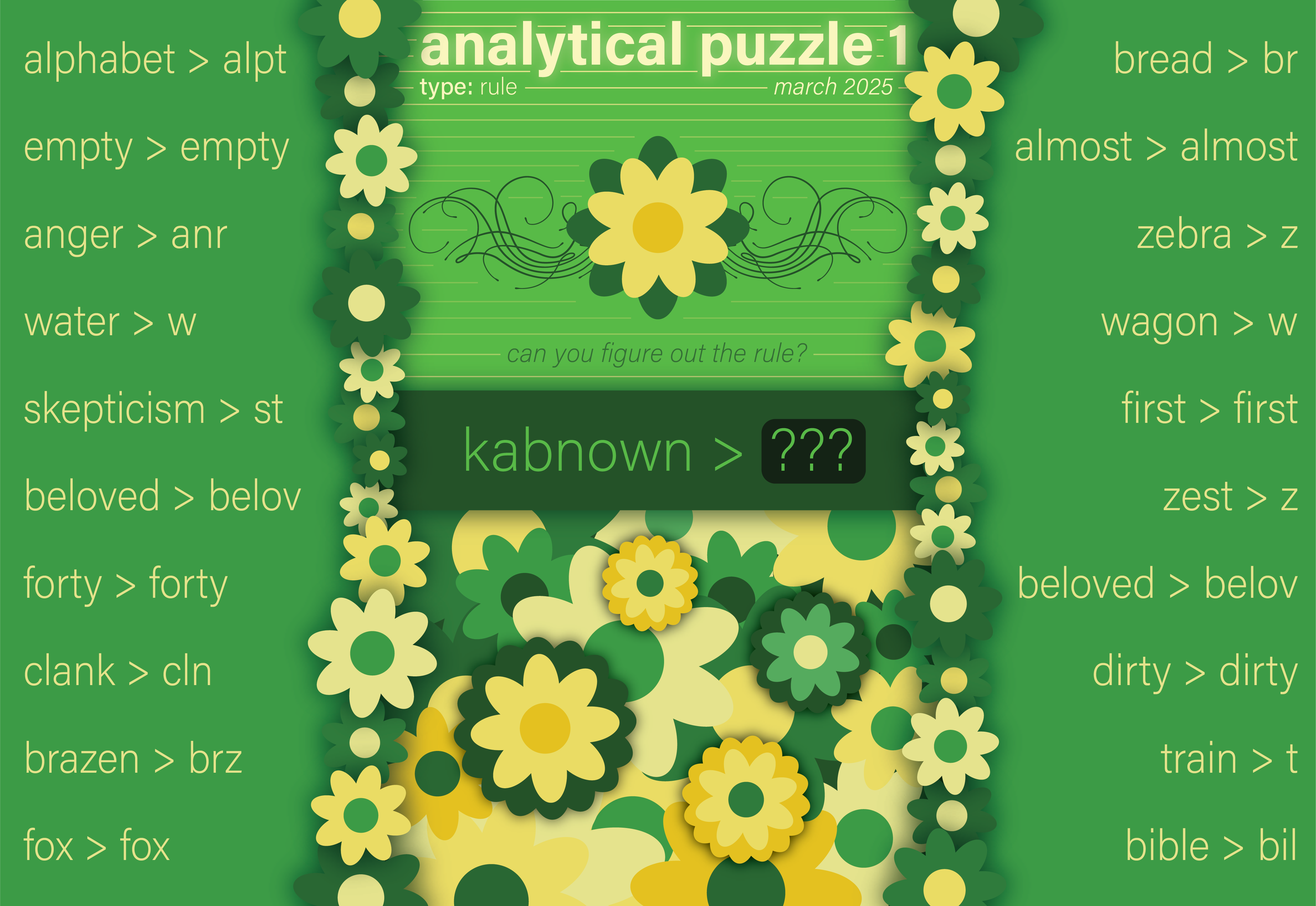 Analytical Puzzle 1